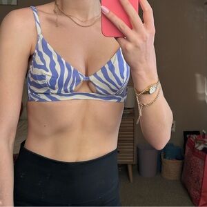 Shade and shore- Zebra Print bikini top